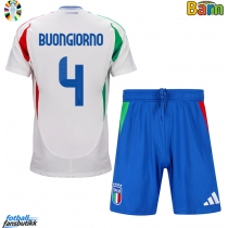 Italia Alessandro Buongiorno #4 Bortedraktsett Barn EM 2024 Kortermet (+ Korte bukser)